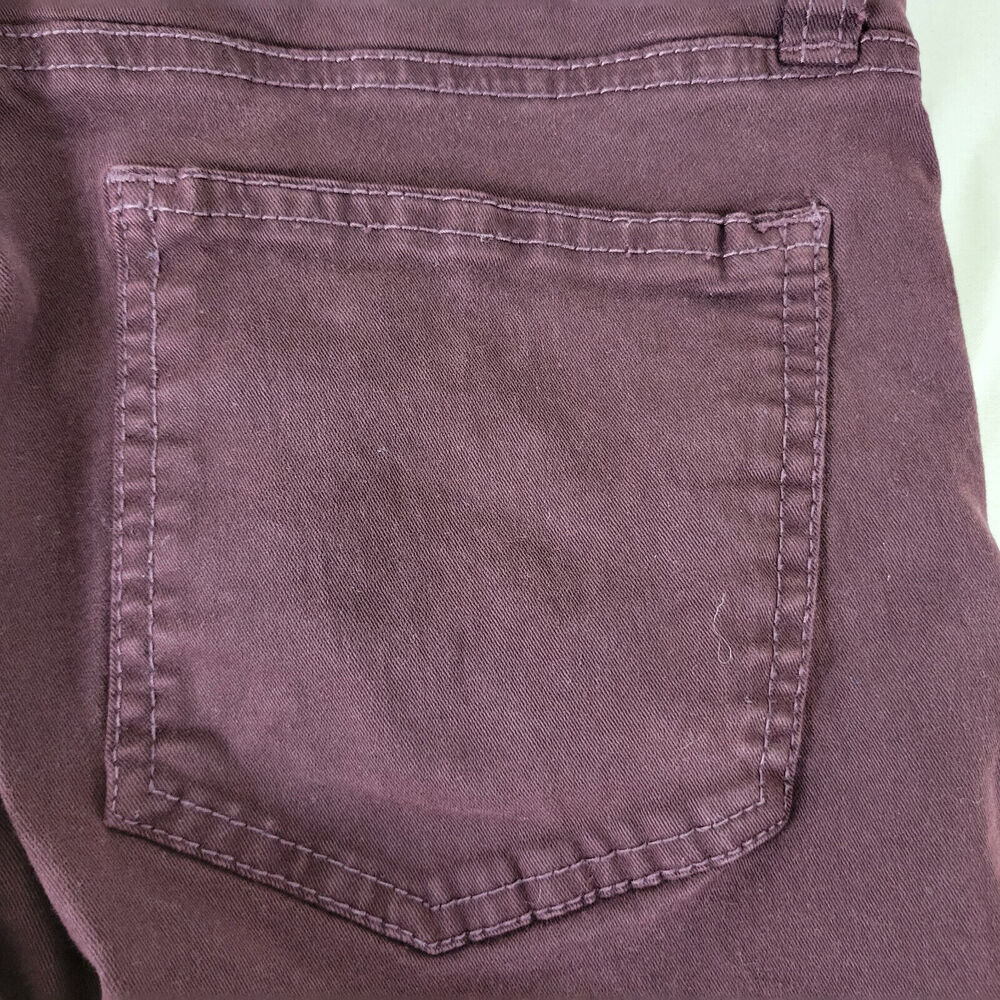 BDG Jeans Womens 29 Maroon Denim Low Rise Jegging Zip Ankle W28 x L27.5 - Picture 14 of 16